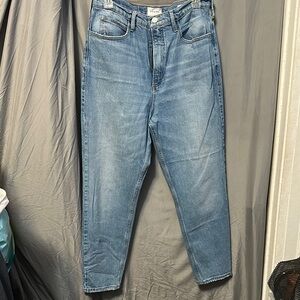 Frame High N Thight Taper High-Waisted Blue Jeans